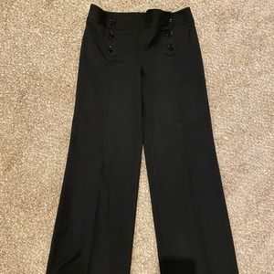 Express black high waist wide leg work trousers
